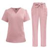 Women's new quick-drying thin beauty salon SPA club bow solid color hospital work nurse uniform hand wash