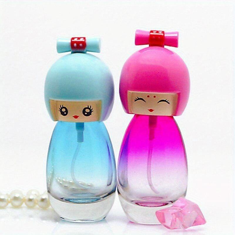 20ML Cute Japanese Kimono Doll Shaped Perfume Glass Spray Bottle Refillable Atomizer Women Travel Perfume Bottle Colorful.