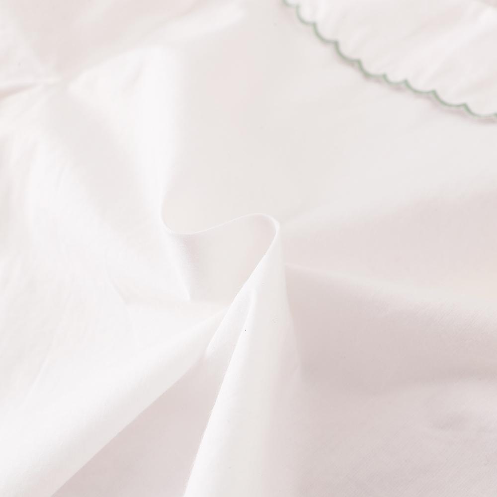 Camisa de Menina Colarinho Bordado Blusa de Manga Comprida para Menina Bebê Fofa Idade 2-6 Camisa Infantil Branca