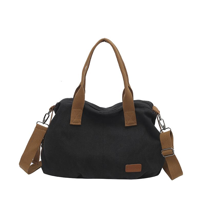 Large Tote Bag  Multi Pocket High Capacity Women s Bag Multi Function Single Shoulder Crossbody Bag Simple Style чёрный