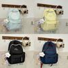 Nylon Girls Backpack With Letter Print Design And Splicing Elements For Casual Travel And School Use