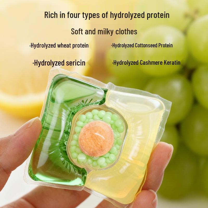 Zhanjia Eucalyptus Laundry Pods: Dual-Fragrance, Six-in-One Formula with Long-Lasting Freshness, Sterilization, and Mite Removal, 38 Pods