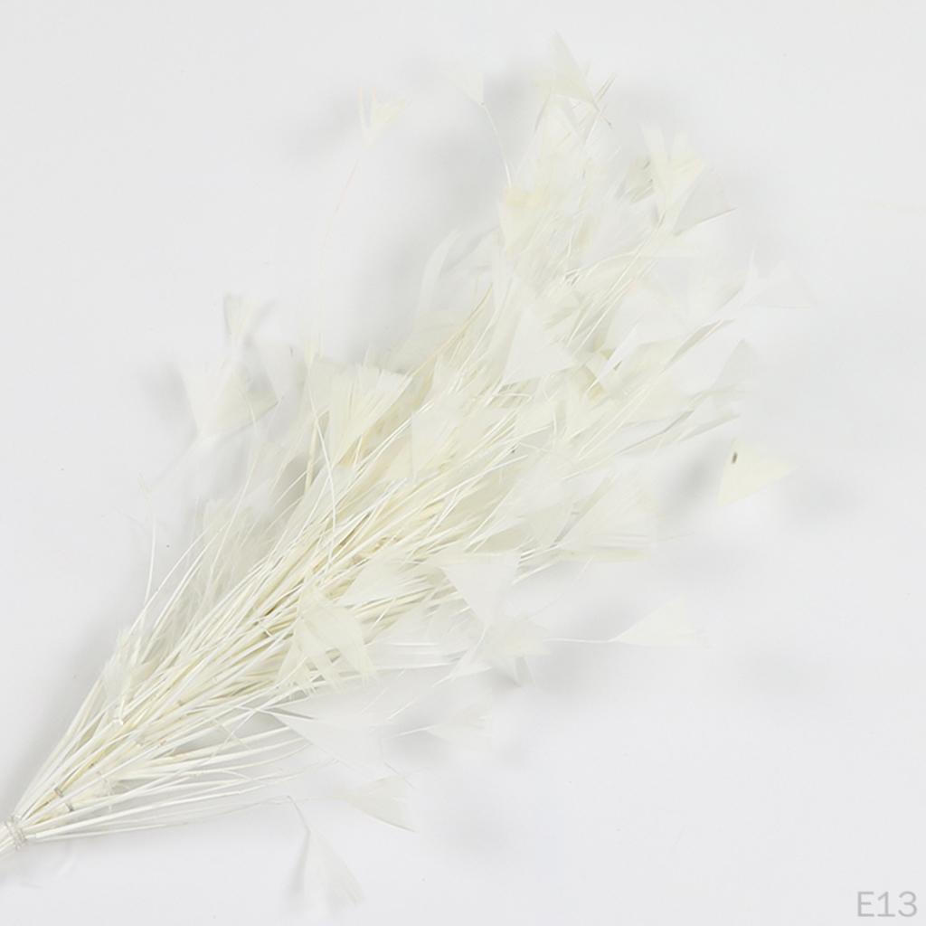 25 30cm Colored Chicken Feather Sprays On Wire For Florist Decor
