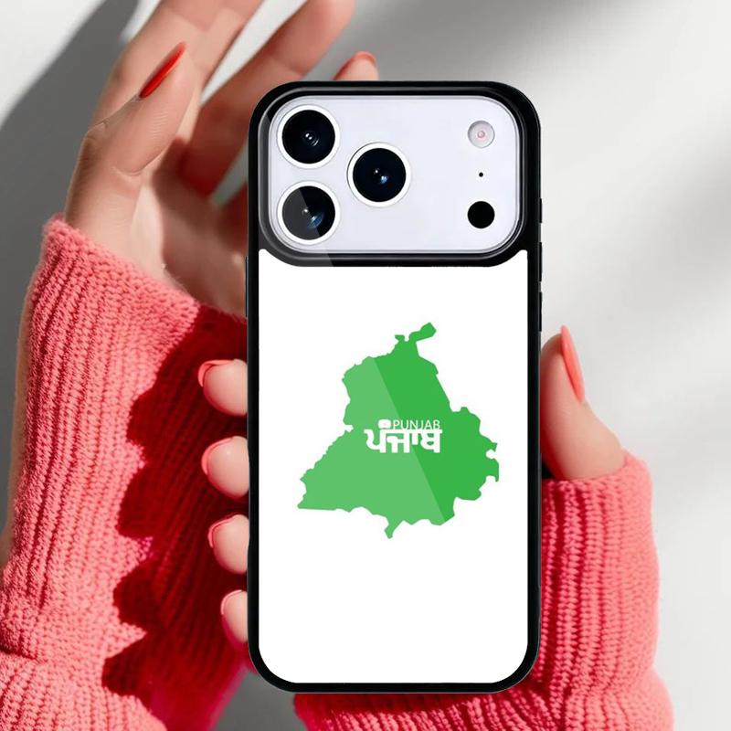 Punjab Map Outline soft Phone Case for iPhone 17 Air 16e 15 14 13 Pro Max Back Cover for 12 11 Pro Coque