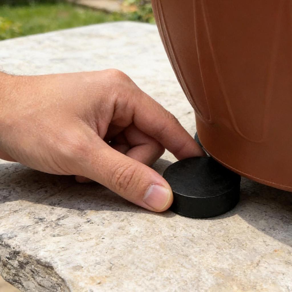 Garden Flower Pot Feet Risers Round Rubber Flowerpot Mat Planter Base Stands Indoor Outdoor Non-Slip Plant Pots Supports Pads