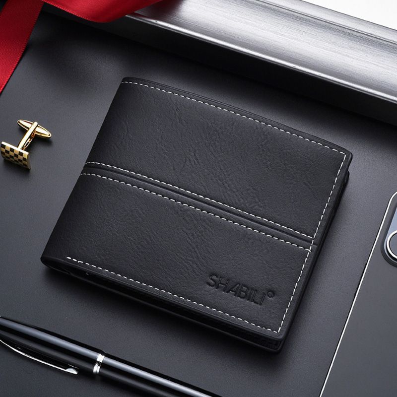 

Новый винтажный мужской короткий кошелек деловой мягкий кожаный кошелек для монет многофункциональный держатель карт тонкий мужской кошелек для денег