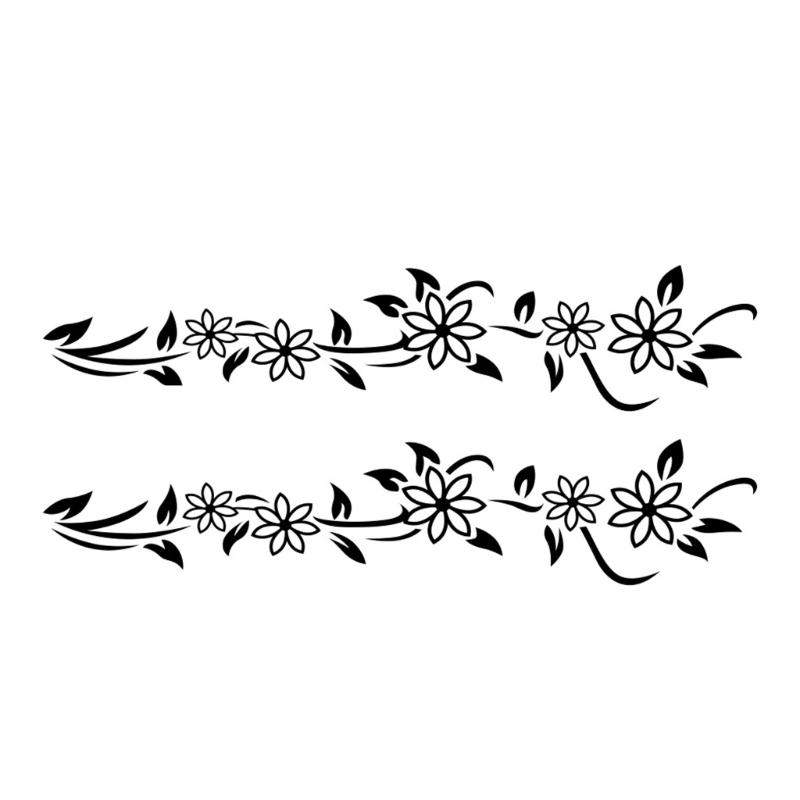 Weatherproof Decals Butterfly Floral Design Auto Exterior Decoration
