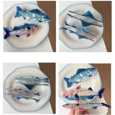 1Pcs Korean-Style New Cute And Sweet Back-Of-Head Hair Clip, Small Fish Hair Clip, Hair Accessory, Suitable For Daily Wear