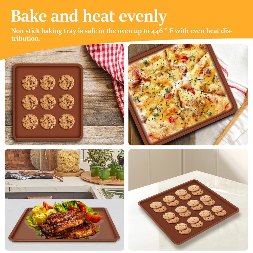 4/6Pcs Silicone Dehydrator Sheets Baking Mats Non-stick Baking Trays for Fruits Cake Bread Swiss Roll Oven Kitchen Accessories