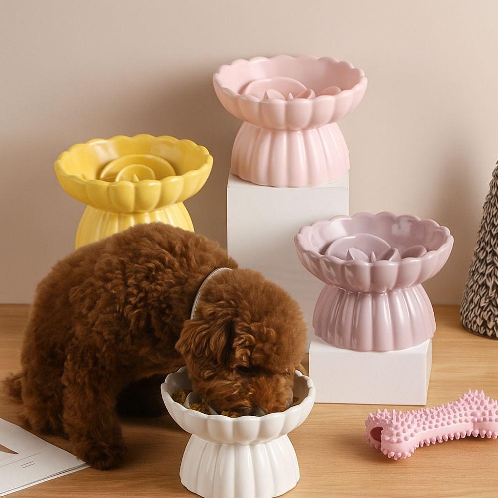Anti-gulping Cat Food Bowl Anti Swallowing Pet Feeder Slow Feed Bowl  For Cats Small Dogs