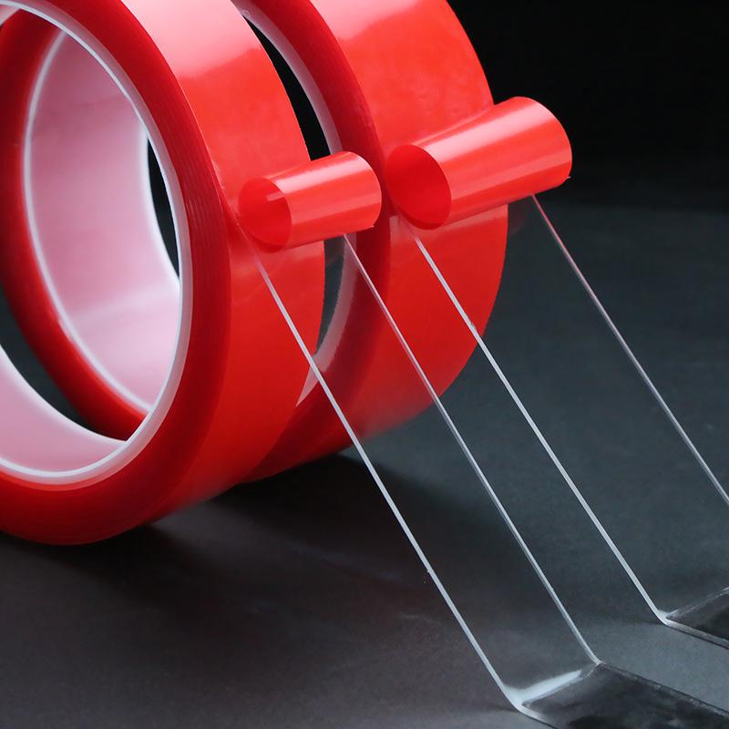 Seamless Waterproof Transparent Acrylic Double-Sided Tape - Small Tube Core with Red Film