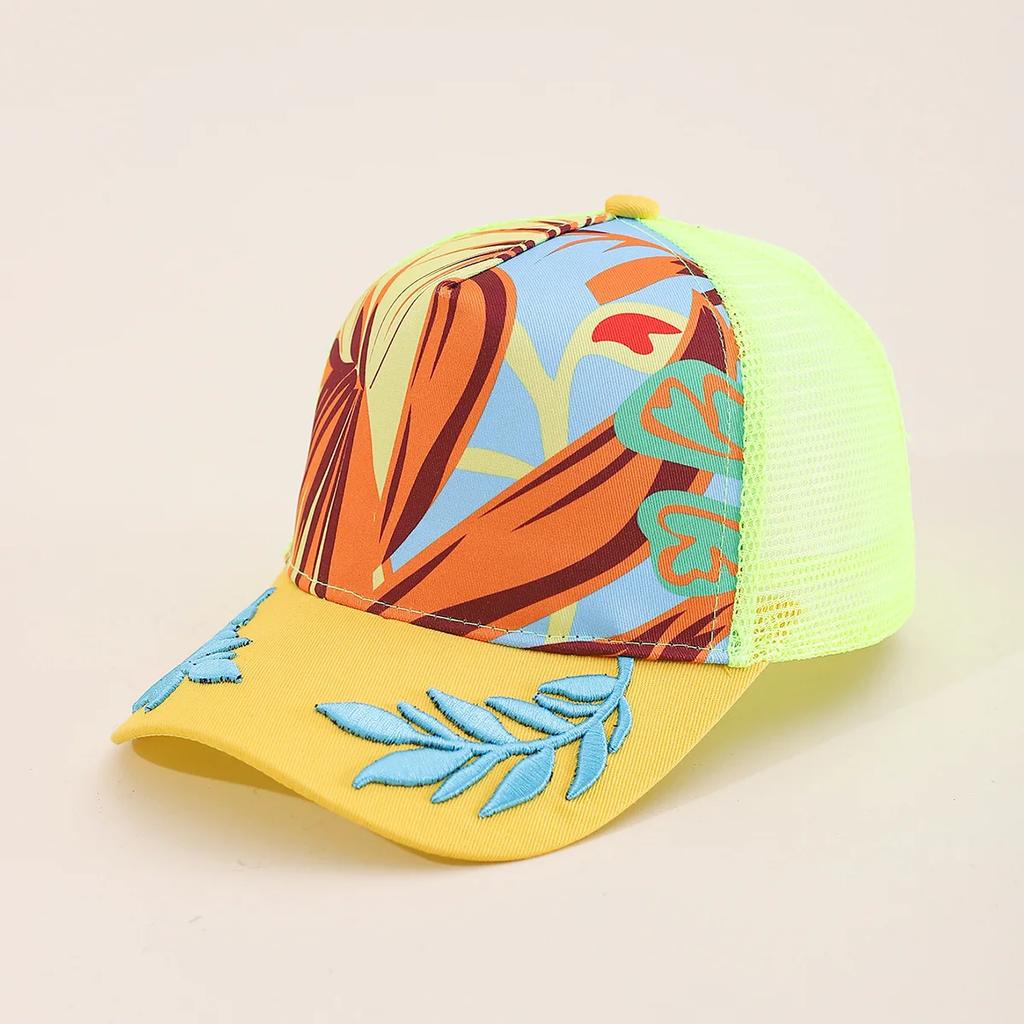 2026 New Embroidered Printed Mesh Cap Outdoor Traveling Breathable Duck Tongue Hats Men's and Women's Sunshade Baseball Caps