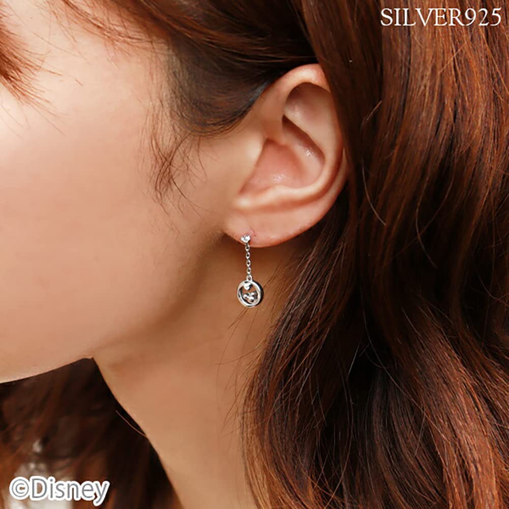 Disney Special Edition Mickey Twist Round Sterling Silver 925 Earrings Set for Both Official Disney Design (2-Piece Ears)