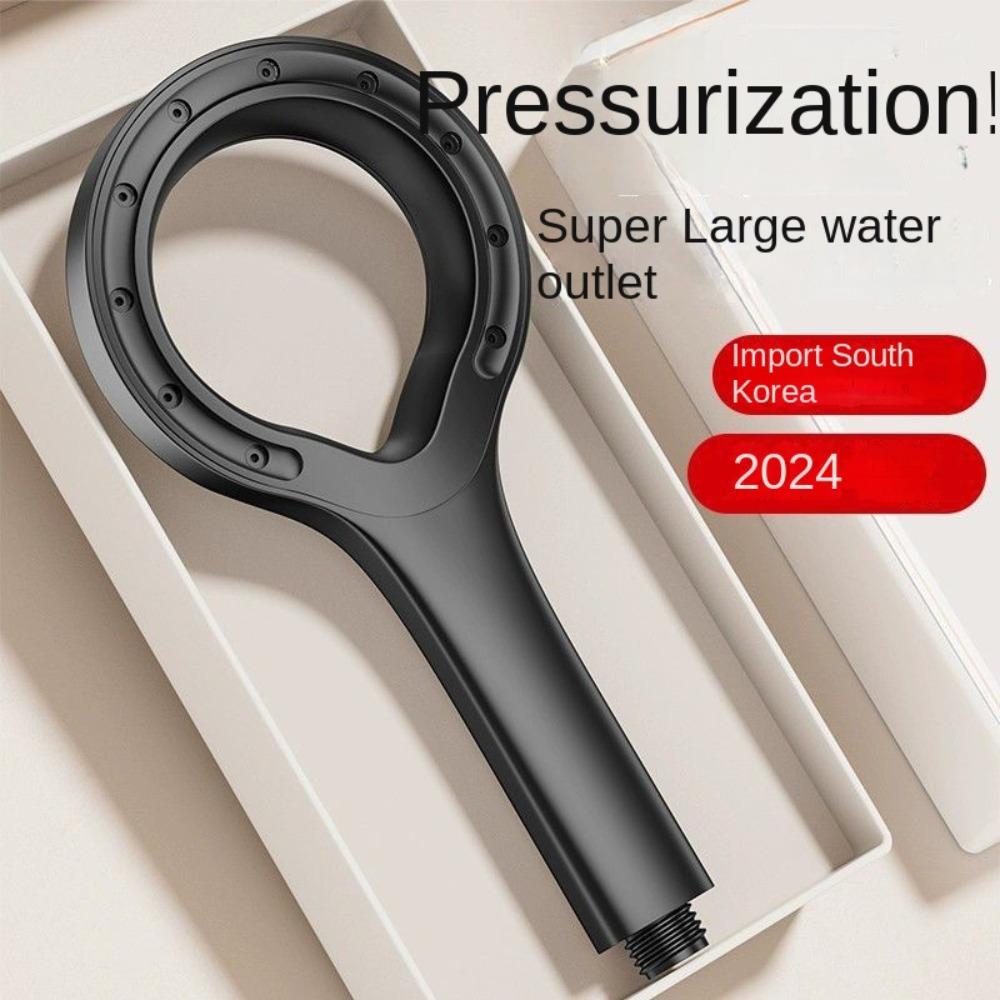 Universal Interface Pressurized Shower Head Supercharged High Pressure Shower Spray Nozzle Large Discharge Water Saving