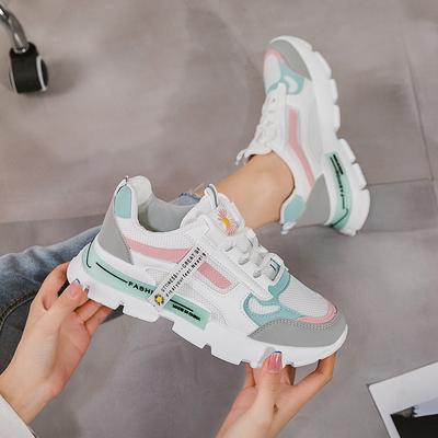Modne Damskie Sneakersy Nowe Oddychające Siateczkowe Fitness Bieganie Casualowe Buty Sportowe Damskie Platforma Lekkoatletyka Trenerzy Daddy Shoes Kobieta