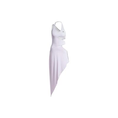 X Rui Zhou Collaboration Couleur Unie Découpe Décontractée Coupe Slim Robe Sans Manches Femmes robes Violet IU3062