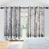 Winter Snow Scenery Blackout Curtains Snowman Pine Forest Pattern Bedroom Living Room Darkening Noise-reducing Window Curtain