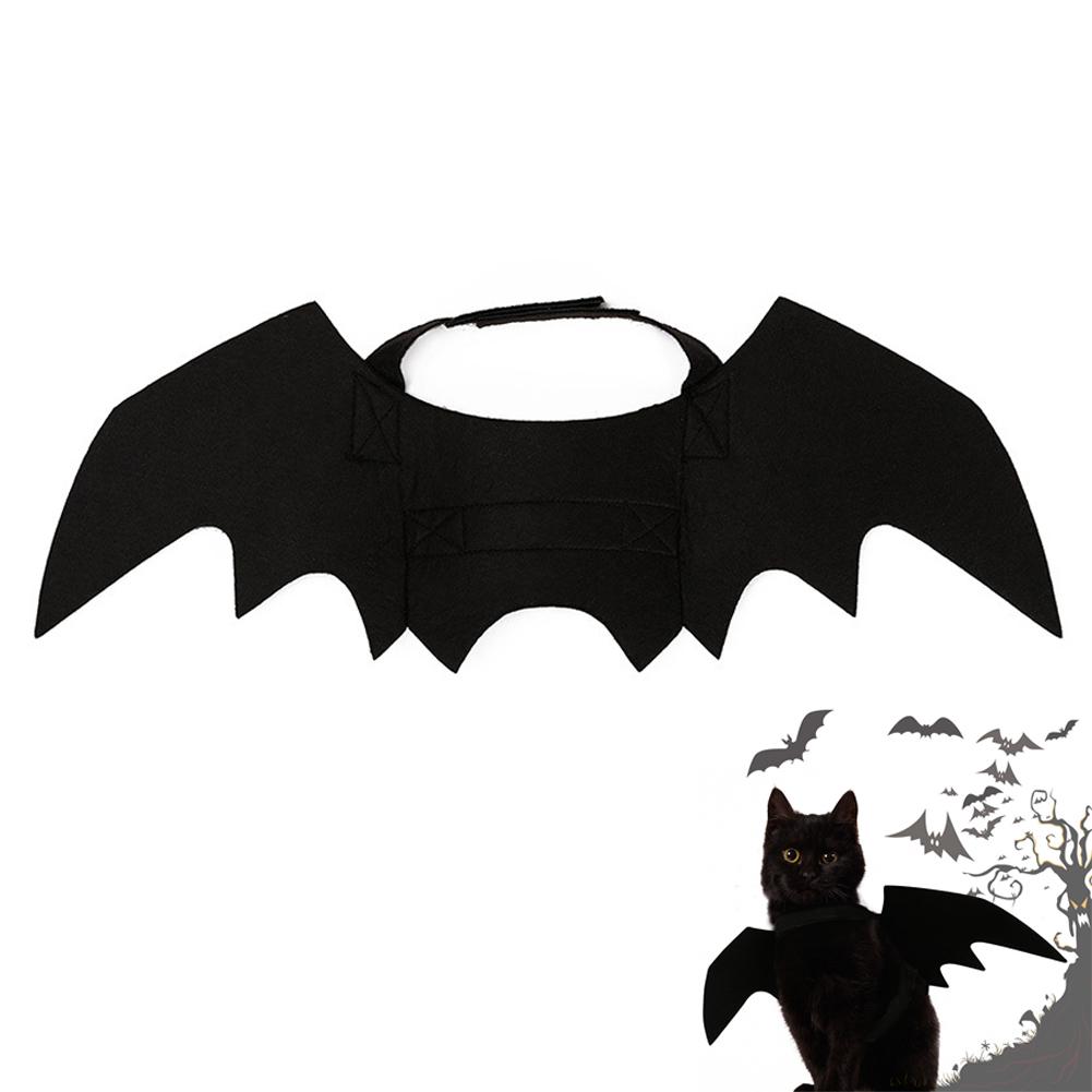 Halloween Cute Pet Clothes Black Bat Wings Harness Costume for Halloween Cosplay Cat Dog Halloween Party for Pet Supplies H U2T7