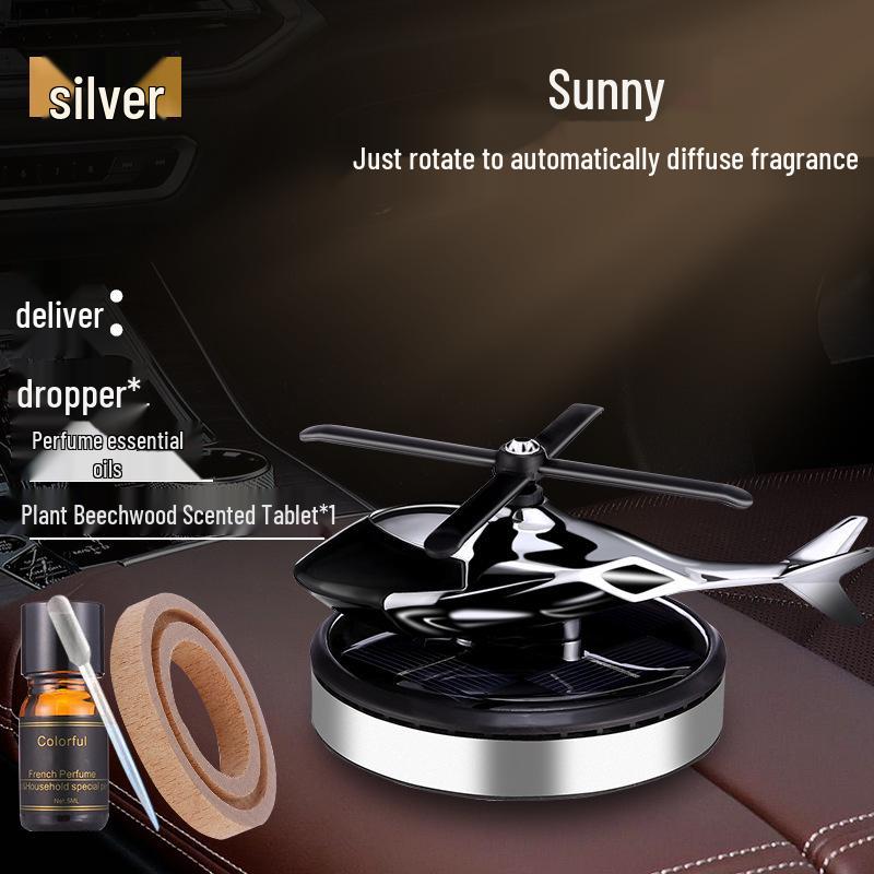 High-End Solar Airplane Car Freshener: Long-Lasting Fragrance Console Ornament for Men