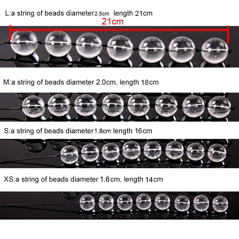 Mărgele anale de sticlă pentru femei Bile vaginale Masturbare Plug anal Jucărie sexuală pentru fund Produse sexuale feminine Bile Kegel pentru vagin