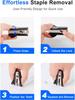 3-Pack Black Staple Removers, Mini Metal Staple Puller Removal Tools for School, Office, and Home Use