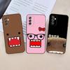 Cute Domo-Kun Phone Case For Samsung Galaxy A 91,80,73,72,71,53,52,51,22,5G,Note,J7,8,9 Soft Black Cover