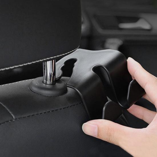 2pcs Car Seat Back Headrest Hook Hanging Storage Bag Hanger Organizer Holder Set