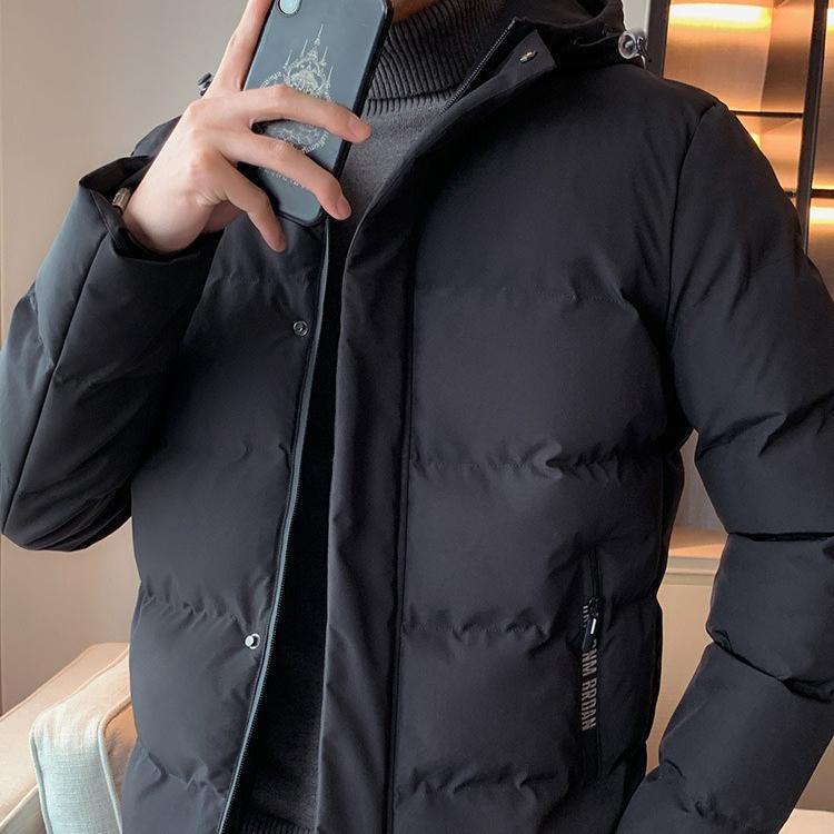 Men's Cotton-padded Jacket Short Winter Cotton-padded Jacket Casual Thin Hooded Thick Down Jacket