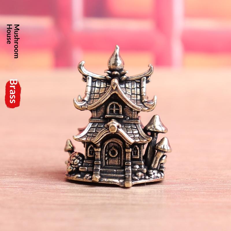 Figur Hausdekoration Schlossornamente Architektonische Messingornamente Antiker Stil Kleine Häuser
