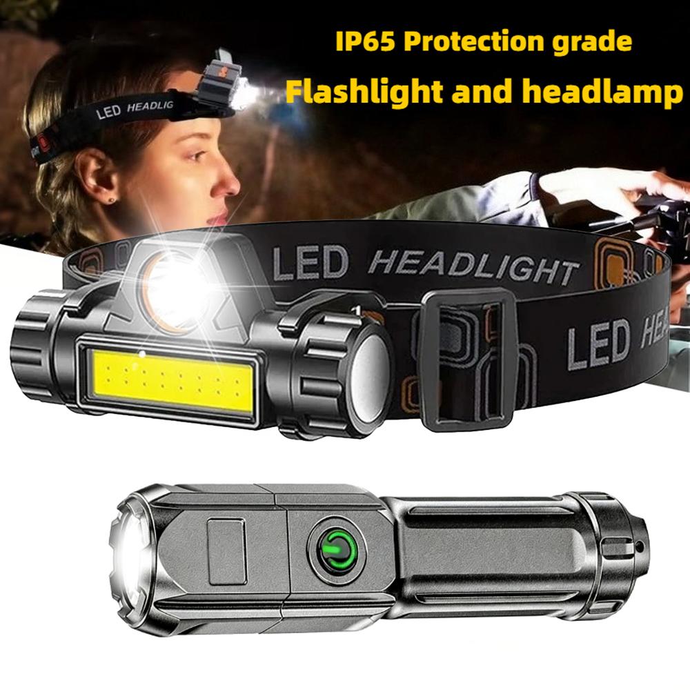 Super Bright Flashlight USB Rechargeable LED Headlamp Tactical Head Torch Light Outdoor Waterproof Camping Fishing Lantern