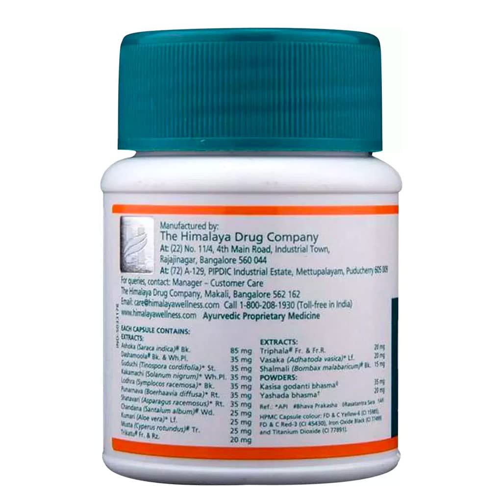 Himalaya Evecare Capsules Women’s Wellness Support for Menstrual Balance and Hormonal Health, 30 Count, Natural Care Supplement