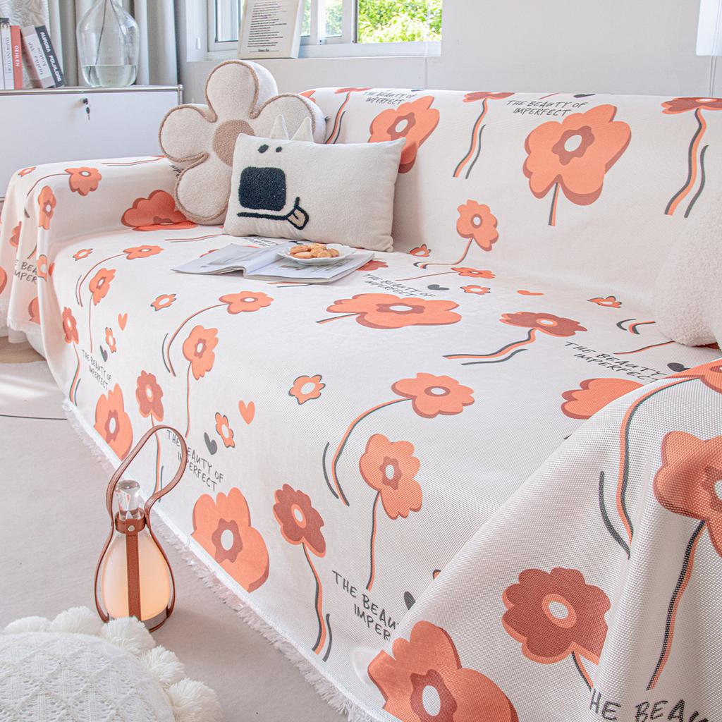 Simple Modern Sofa Cover Cloth High-Grade Summer Ice Silk Sofa Cushion Non-Slip Stain-Resistant All-Inclusive Sofa Seat Cushion for Summer