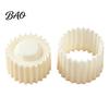 Home Baking Gadgets 2-in-1 Round Mooncake Mold, Double Ended Pastry Press with Scallop And Texture Stamper Spiral Embossing for DIY Baking,