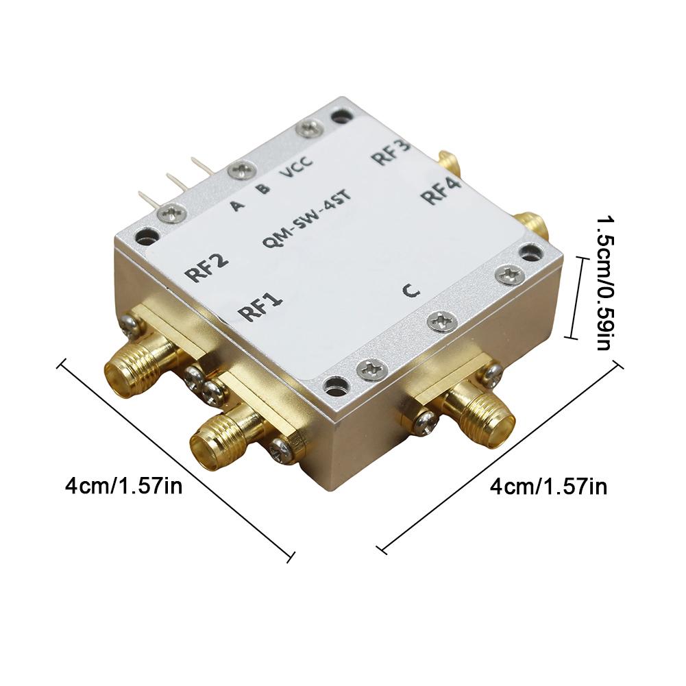 0.1-6GHz SP4T Switch 1 To 4 RF Single Pole RF Switch All Four Microwave Electronic Switches Control Microwave Signal Channel