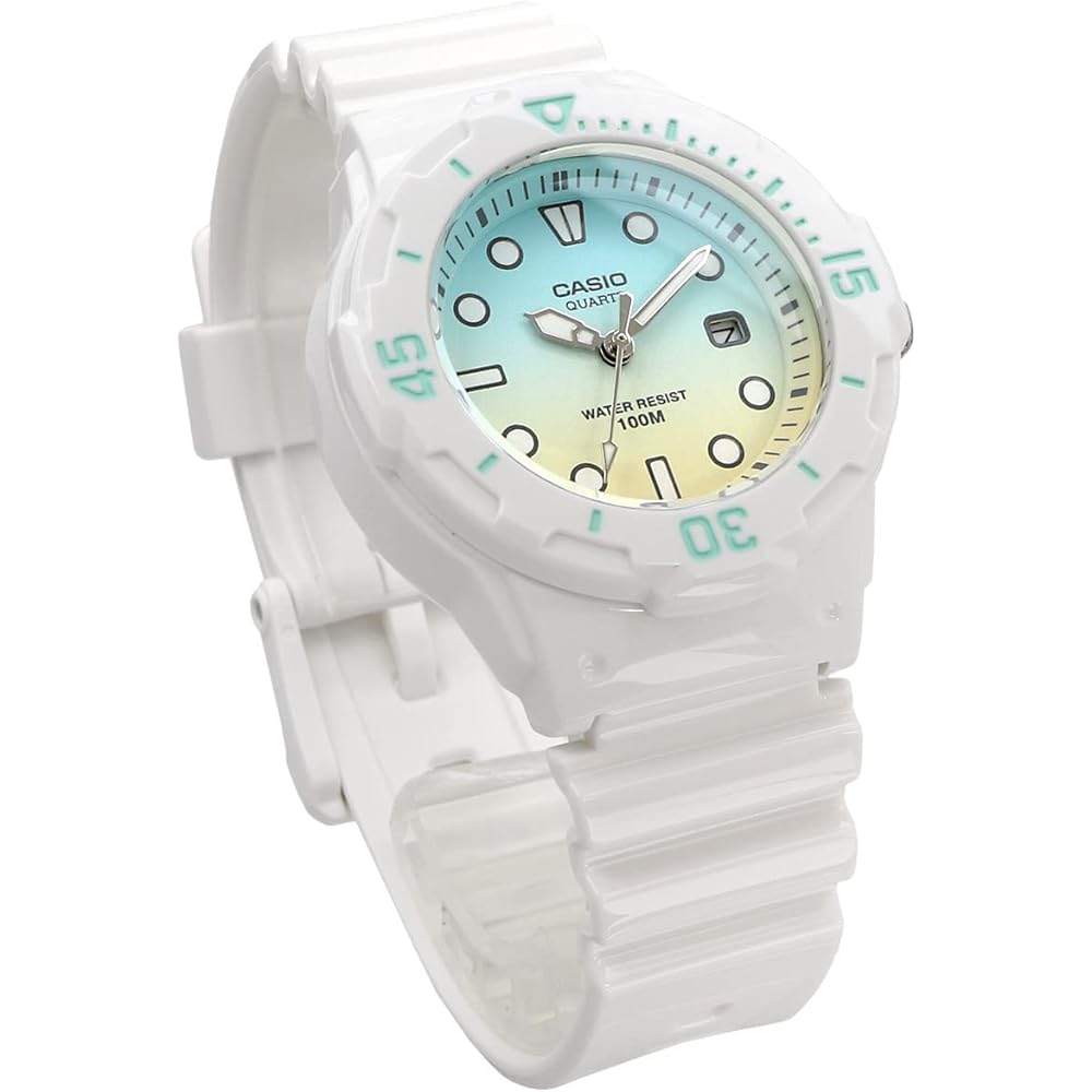 Casio LRW-200H-2E2V Analog Watch Gloss White Pastel Blue Gradient Women's Kids Generic Watch