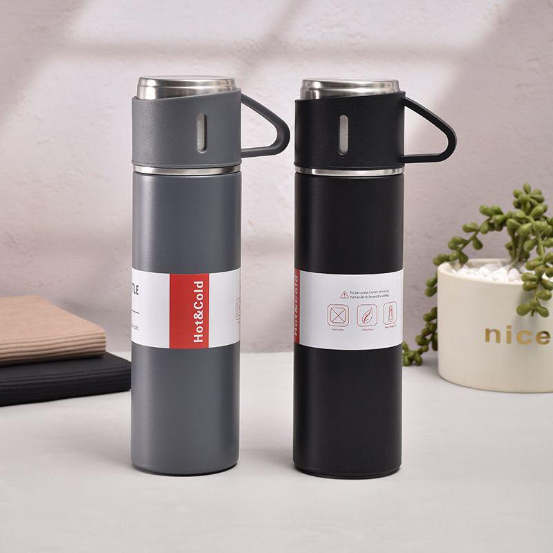 304 Stainless Steel Insulated Cup Gift Set with Three Lids - Custom Logo Available