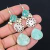 Sisters Day Sale Amazonite Gemstone 925 Silver Mother Dangling Earrings Jewelry