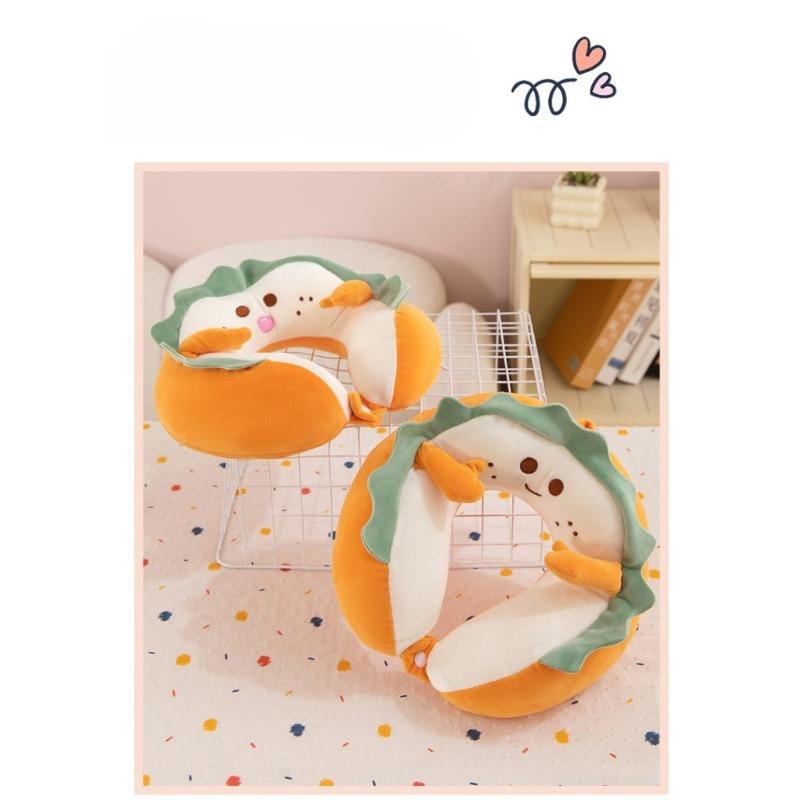 Toast Bread U-Shape Neck Pillow - Cute Plush Travel Neck Support for Car, Office & Flights, Memory Foam Cervical Pillow