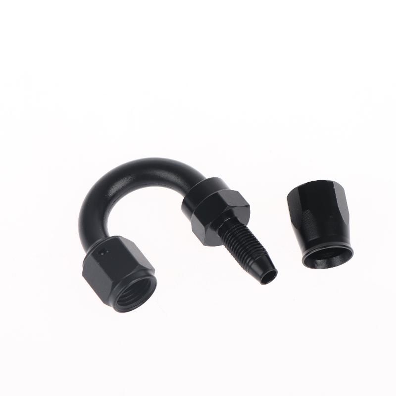 AN4 AN6 AN8 AN10 180 Degree Hose End Fitting Aluminum Swivel Adapter for Professional Car Oil Cooling