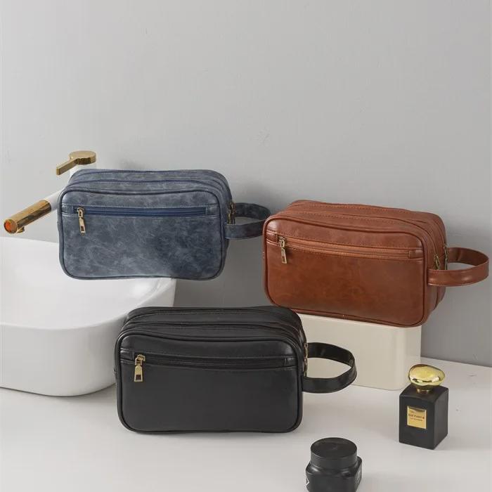 Premium Waterproof Men's Toiletry Bag - Large Capacity with Dry & Wet Separation, Perfect for Outdoor Travel