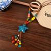 New Chinese Color Ceramic Beaded Star Necklace Female Bohemian Retro Ethnic Style Long Sweater Chain Accessories