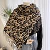 Windproof Winter Warm Scarf Leopard Lady Scarves Wraps Fashion Tassels Shawl  Neck Warmer
