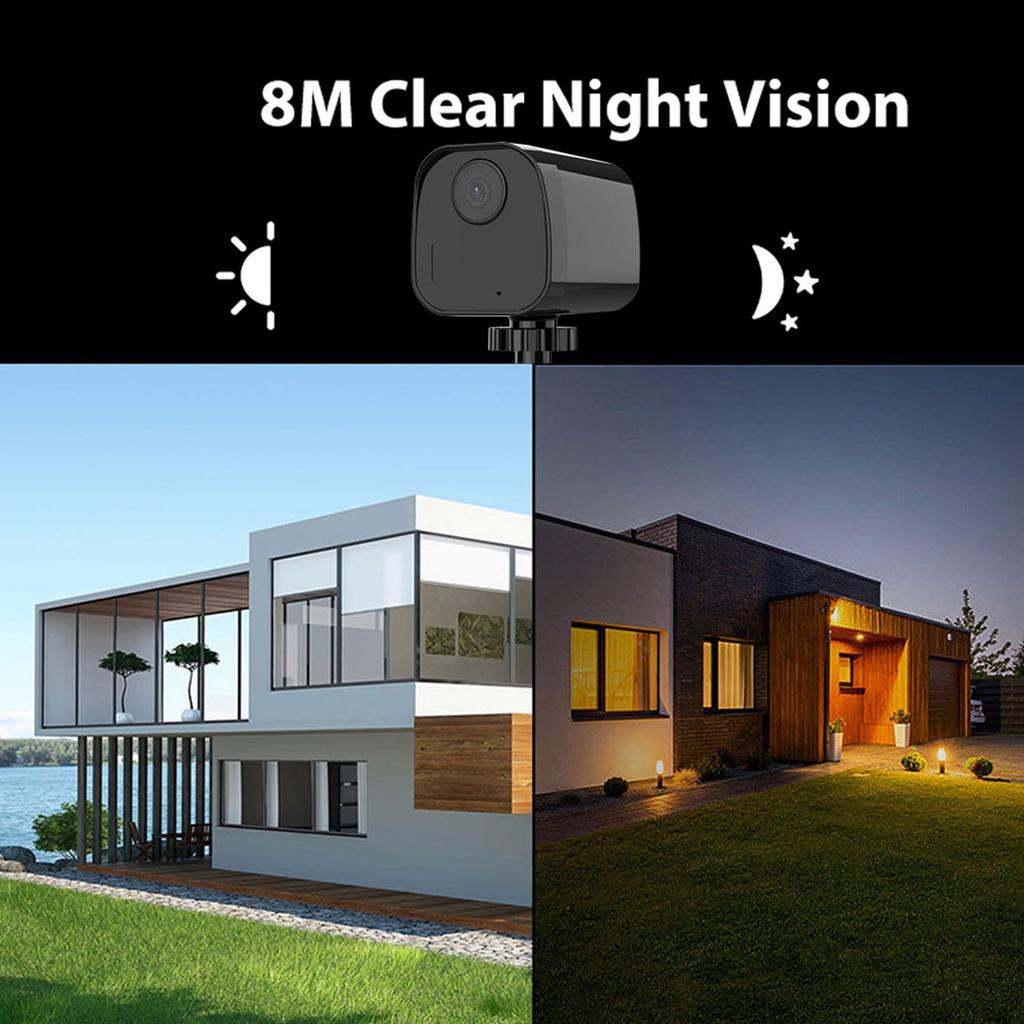 Security Camera IP66 Waterproof Motion Detection Night Vision 1080P 120° Wide Angle 600mAh Indoor Outdoor Camera for Home