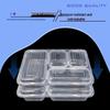 Disposable 4-Compartment Microwavable Food Containers