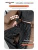 Women's High Waist Gray Striped Wide-Leg Pants - Early Spring 2026 Casual, Slimming, Relaxed Fit