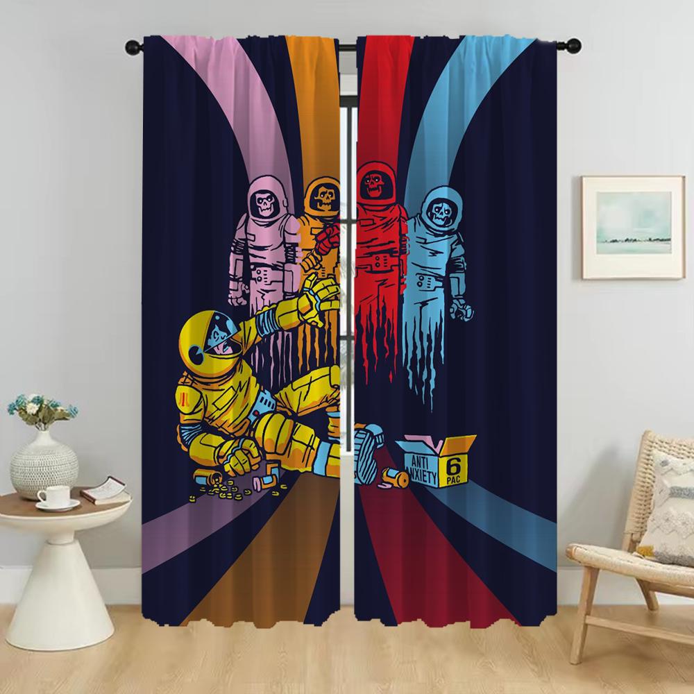 

Шторы с Паком-Маном Детская комната Кухонные шторы для окна с камерой Занавеска-перегородка Жалюзи Тюль для спальни Хэллоуинская декорация W50xH70cmx2pcs