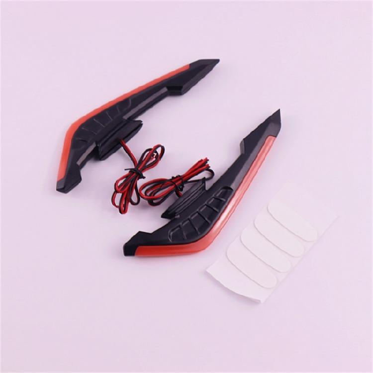 LED Decorative Winglets Body Trim Sticker Fairing Air Deflectors For Increased Motorbike And Electric Bike Visibility 2x