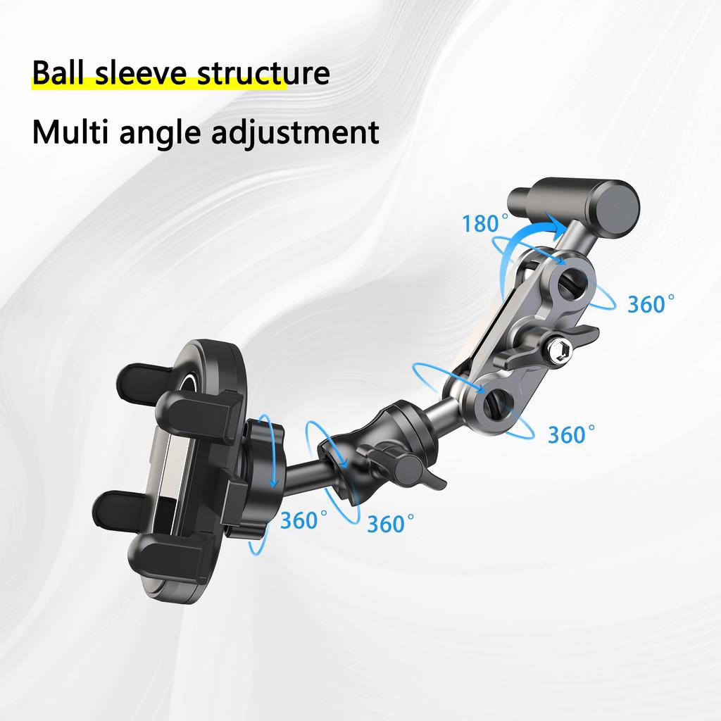 A035 For Land Cruiser/Prado/Tank 300/500 A-Pillar Car Phone Mount Aluminum Alloy Holder