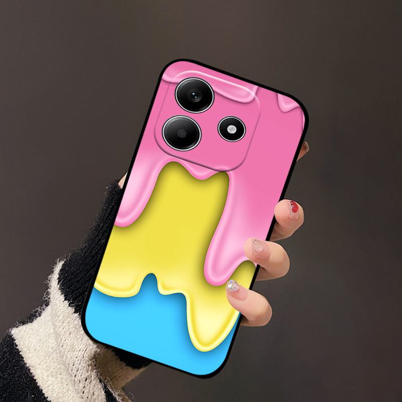 For Redmi Note 14 5G Case Cute Painted Silicone Soft TPU Phone Coque Capa For Redmi Note 14 4G Shockproof Fundas Bumper Cover