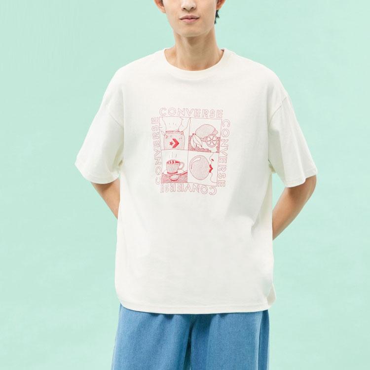 Converse Sensory Graphic T-Shirt Asia Sizing 'White' Men's 10024612-A03